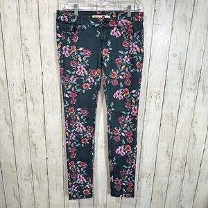 1st Kiss Junior's Floral Skinny Jeans Stretch Denim Y2K Cottagecore Size 3